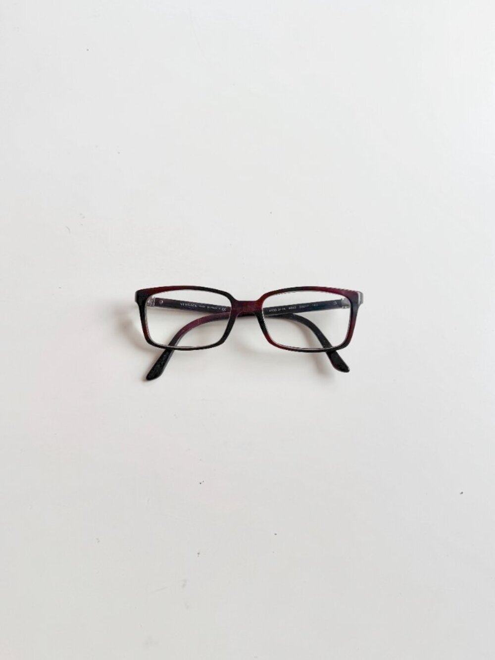 VERSACE 3174 Dark Maroon Red Acetate Plastic Full Frame Eyeglasses Glasses
